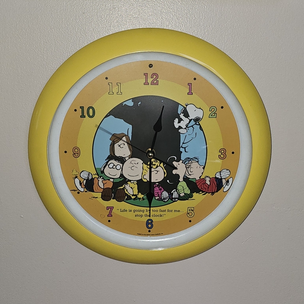 Yellow Cartoon Character Wall Clock